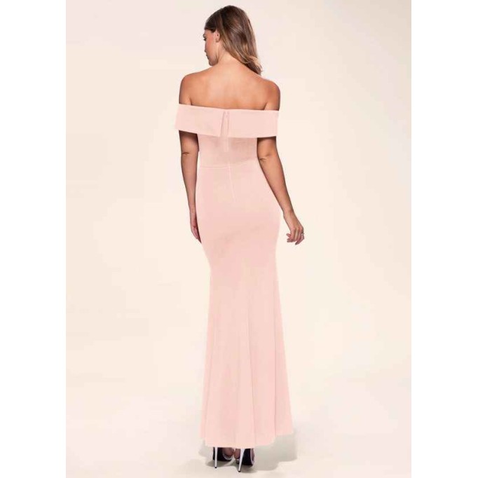 Blush Mark My Valentine Pink Stretch Crepe Maxi Dress