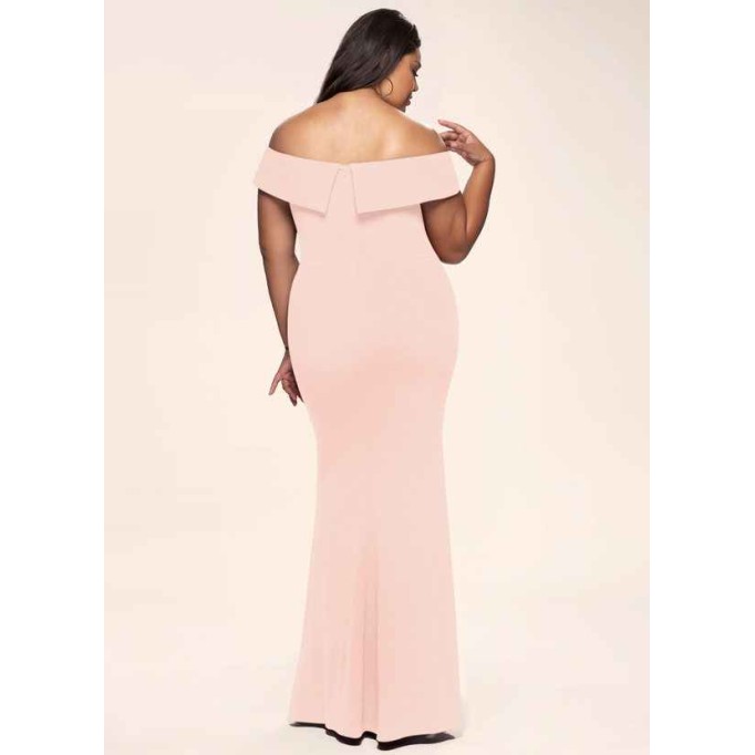 Blush Mark My Valentine Pink Stretch Crepe Maxi Dress