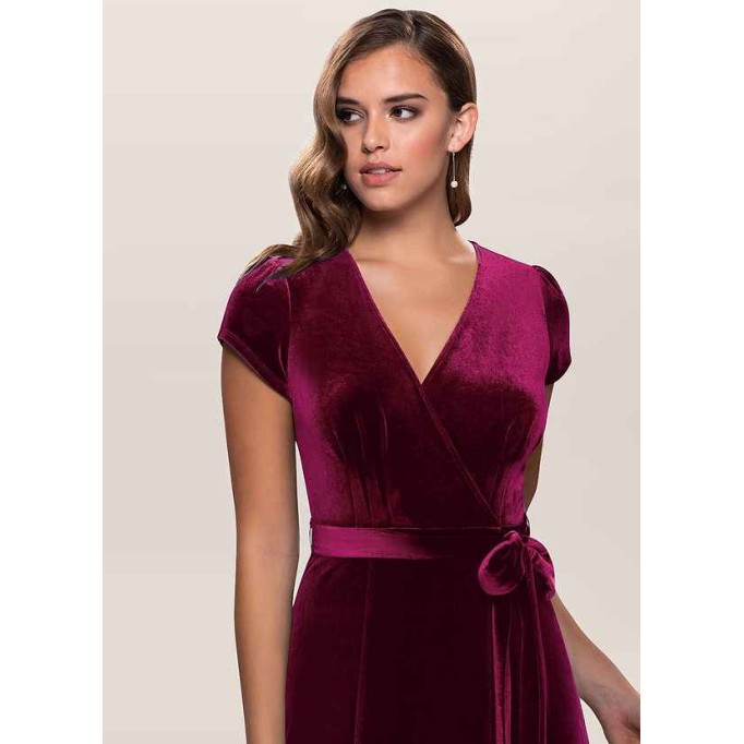 Blush Mark Dreaming Of You Cabernet Velvet Maxi Dress