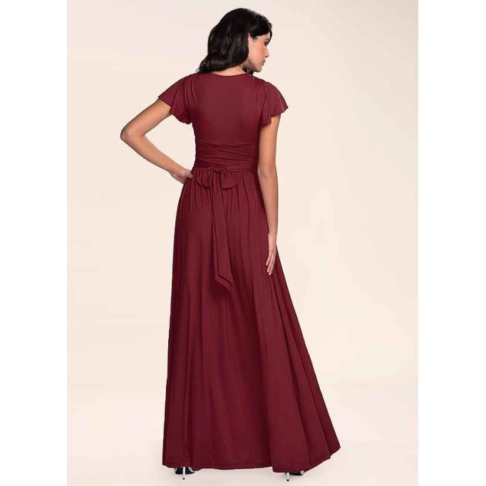 Blush Mark Earnest Of Style Burgundy Jersey Maxi Dress