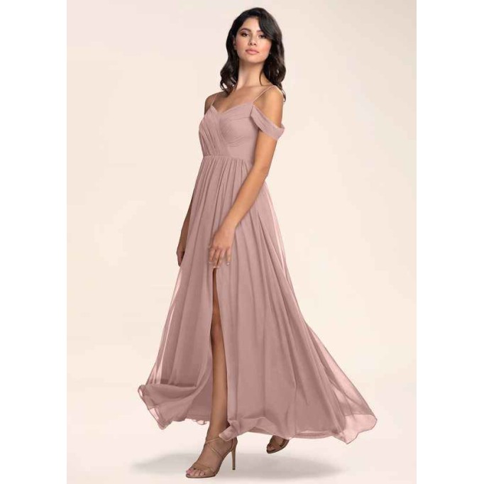 Blush Mark Philosophy Of Love Dusty Rose Chiffon Maxi Dress