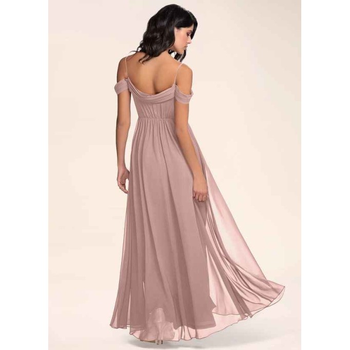 Blush Mark Philosophy Of Love Dusty Rose Chiffon Maxi Dress