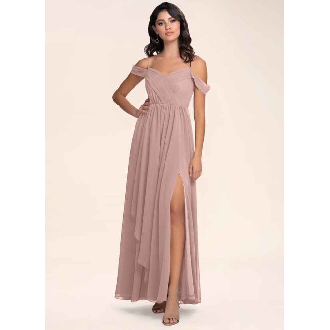 Blush Mark Philosophy Of Love Dusty Rose Chiffon Maxi Dress