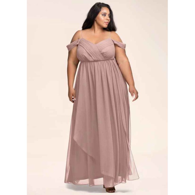 Blush Mark Philosophy Of Love Dusty Rose Chiffon Maxi Dress