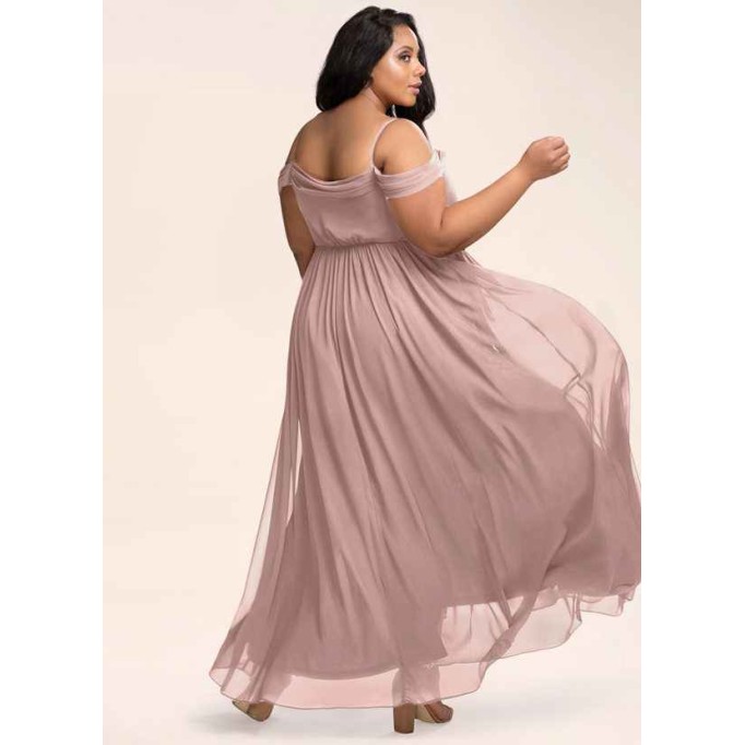 Blush Mark Philosophy Of Love Dusty Rose Chiffon Maxi Dress