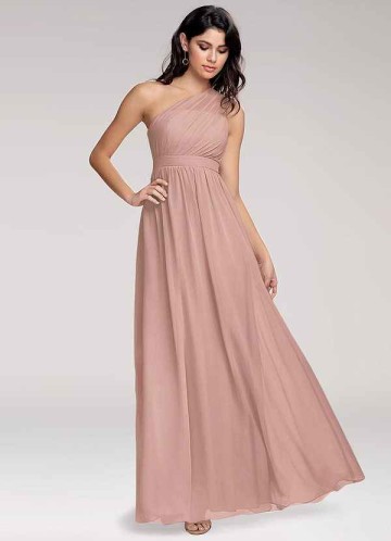 Blush Mark Magical Day Dusty Rose Chiffon Maxi Dress