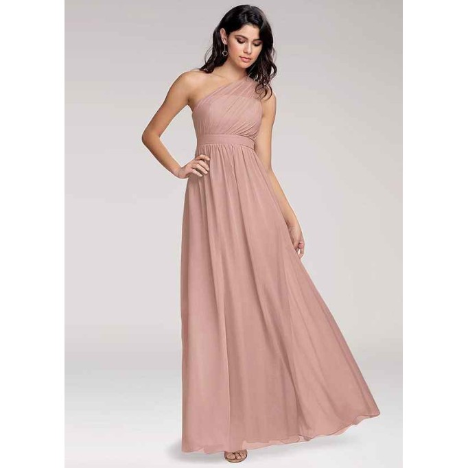 Blush Mark Magical Day Dusty Rose Chiffon Maxi Dress