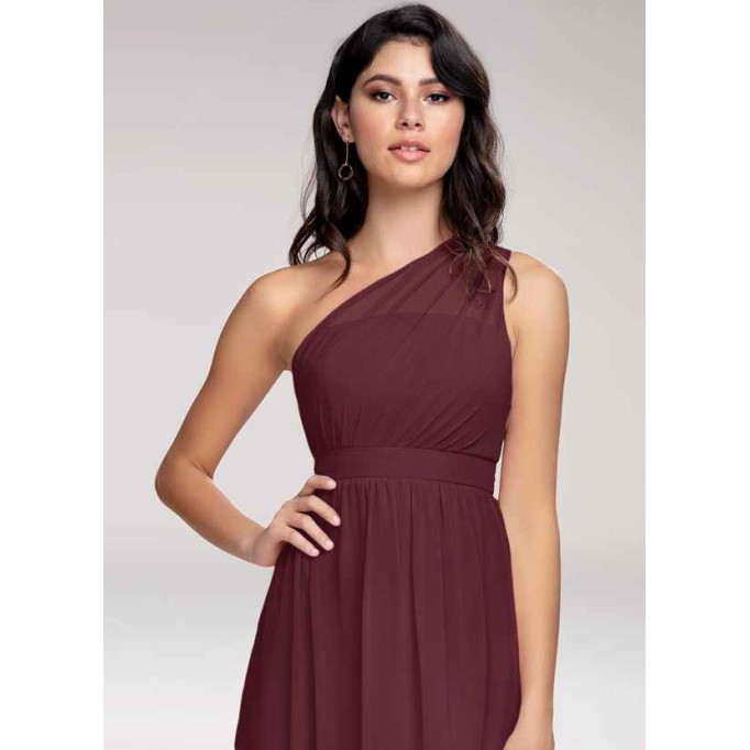 Blush Mark Magical Day Cabernet Chiffon Maxi Dress