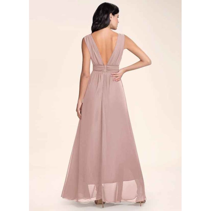 Blush Mark Dancing Queen Dusty Rose Chiffon Maxi Dress