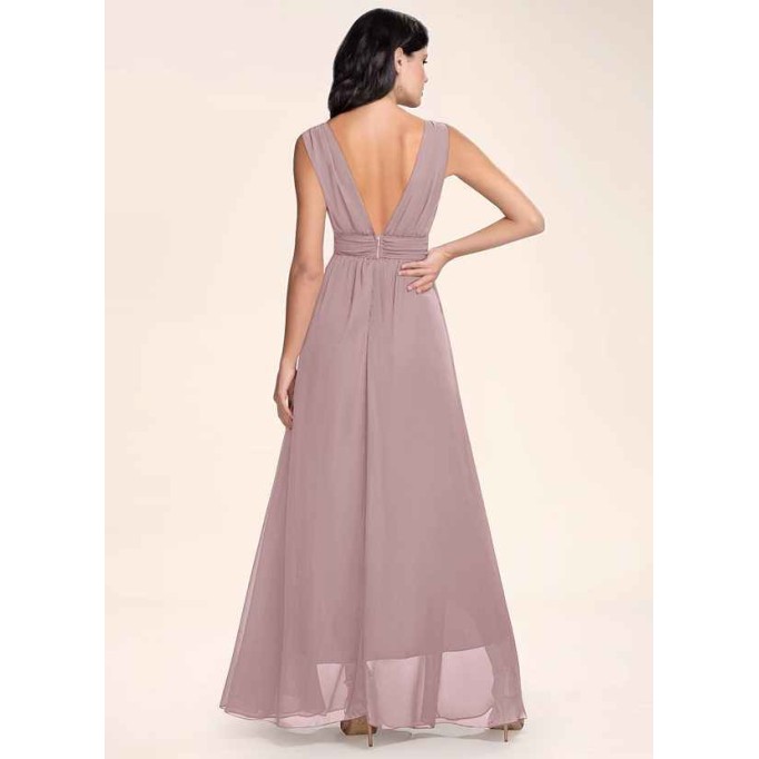 Blush Mark Dancing Queen Vintage Mauve Chiffon Maxi Dress