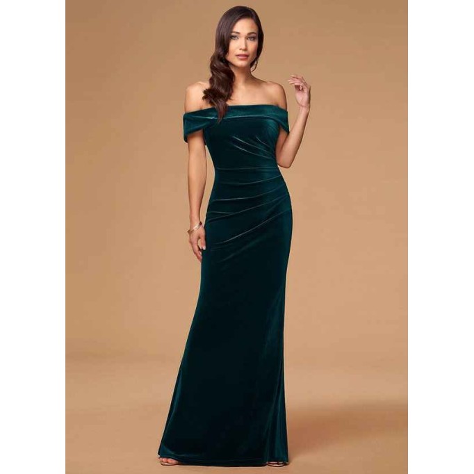 Blush Mark Sweet Thing Dark Green Velvet Maxi Dress