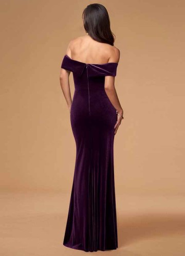 Blush Mark Sweet Thing Purple Velvet Maxi Dress