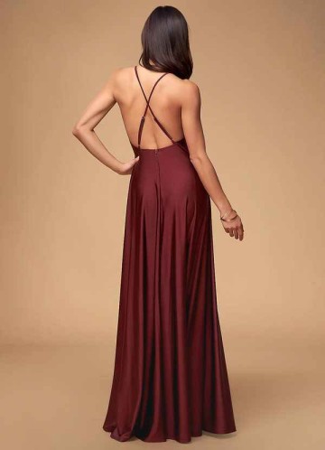 Blush Mark City Of Light Cabernet Maxi Dress