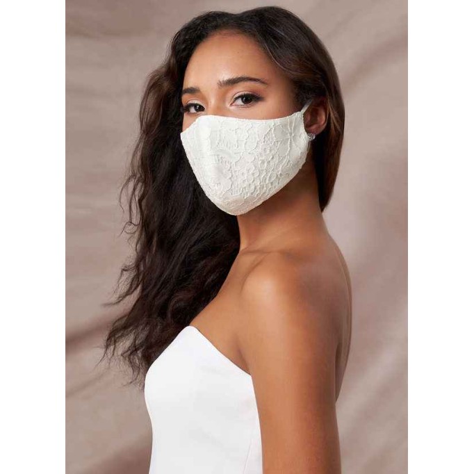 Domreck Non-Medical Ivory Lace Reusable Face Mask