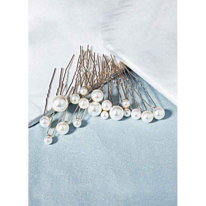 Singular Pearl Hairpins Set