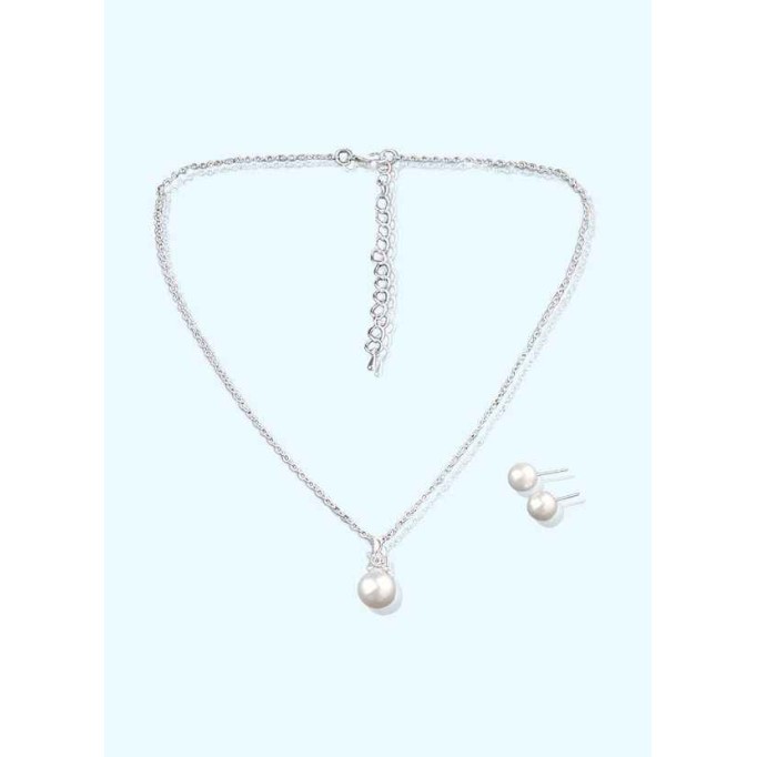 Elegant Pearl Drop Jewelry Set