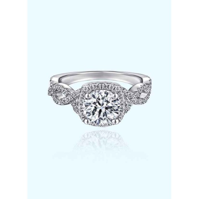 Swirling Hearts CZ Ring