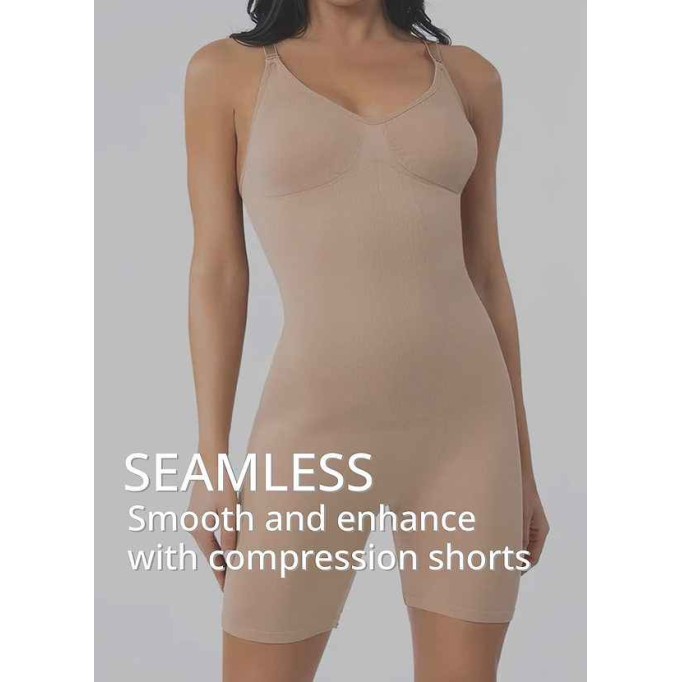 Knee Length Tummy Control Bodysuit Shaper