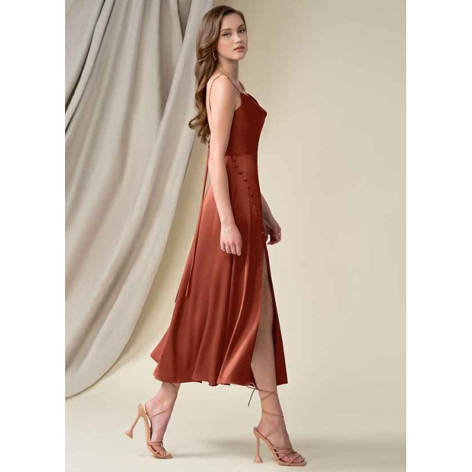 Domreck Ceci Stretch Satin Dress