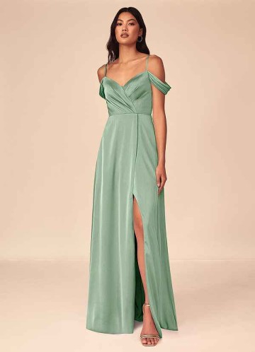 Domreck Ocean Stretch Satin Dress