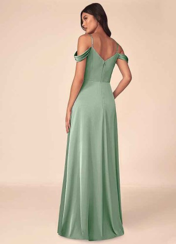 Domreck Ocean Stretch Satin Dress