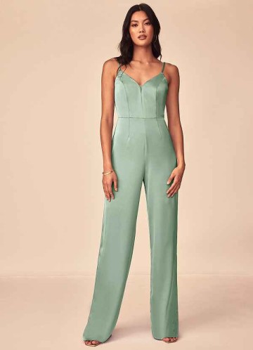 Domreck Elizabella Stretch Satin Jumpsuit