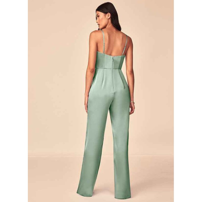 Domreck Elizabella Stretch Satin Jumpsuit