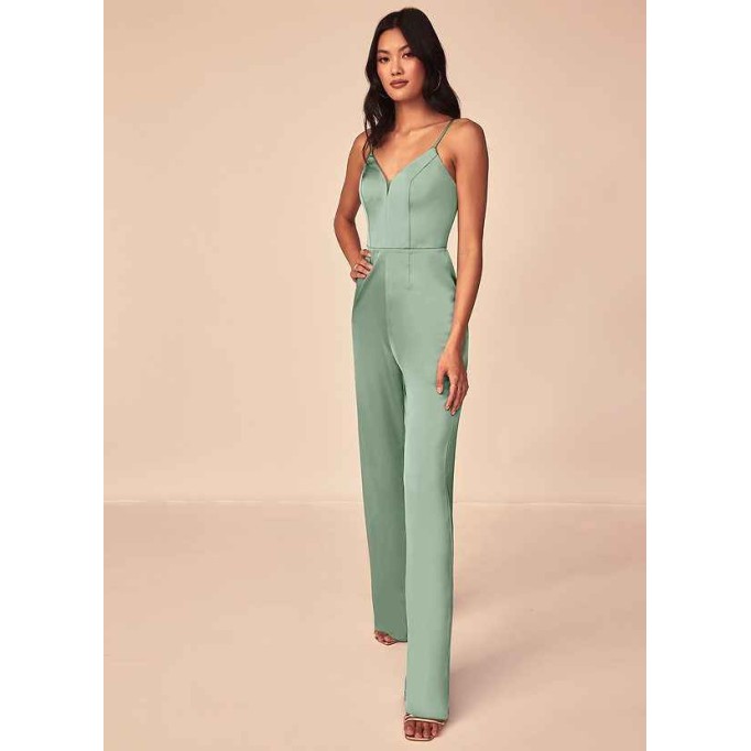 Domreck Elizabella Stretch Satin Jumpsuit