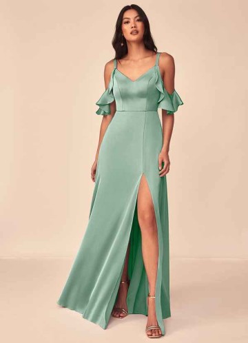 Domreck Andie Stretch Satin Dress