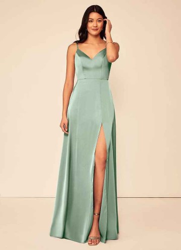 Domreck Alexandria Stretch Satin Dress