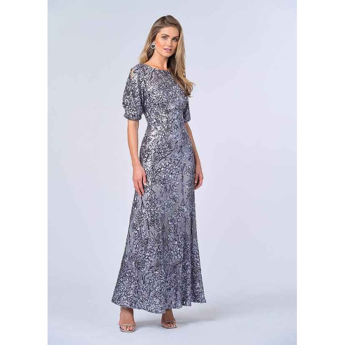 UpStudio Sequin Floral Lace Gown