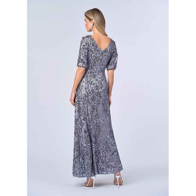 UpStudio Sequin Floral Lace Gown