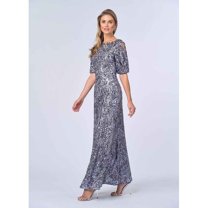 UpStudio Sequin Floral Lace Gown