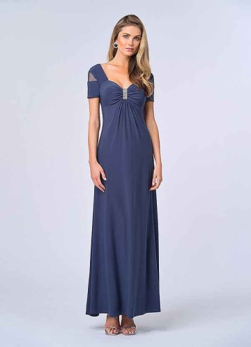 UpStudio Illusion Cap Sleeved Jersey Gown