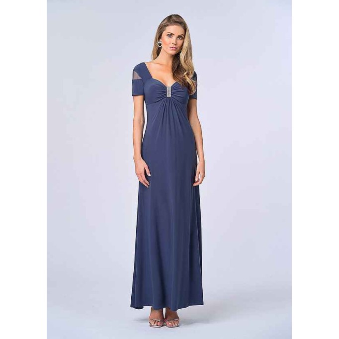 UpStudio Illusion Cap Sleeved Jersey Gown