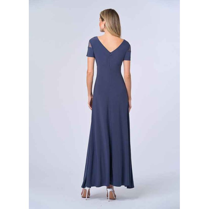 UpStudio Illusion Cap Sleeved Jersey Gown