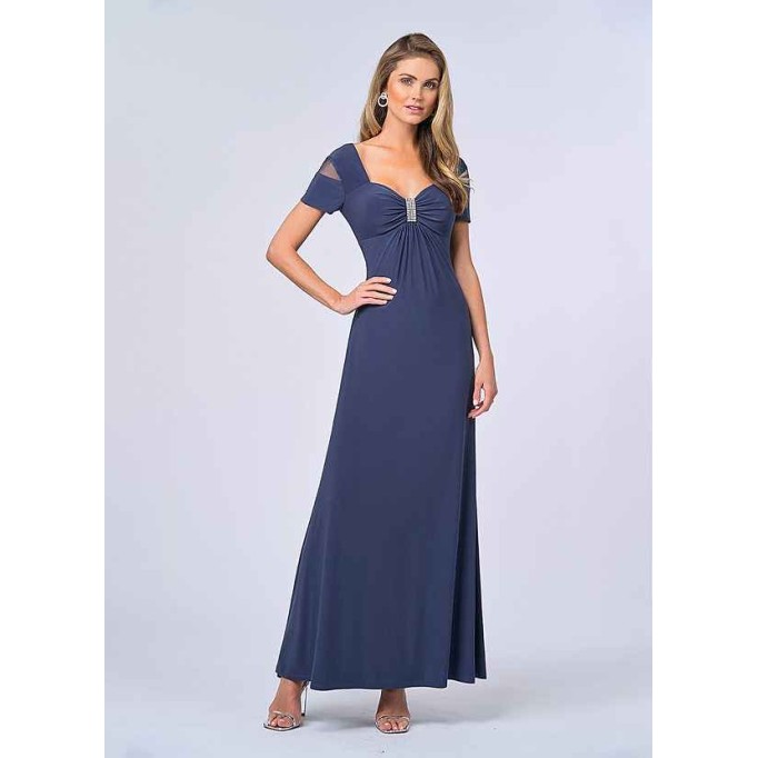 UpStudio Illusion Cap Sleeved Jersey Gown