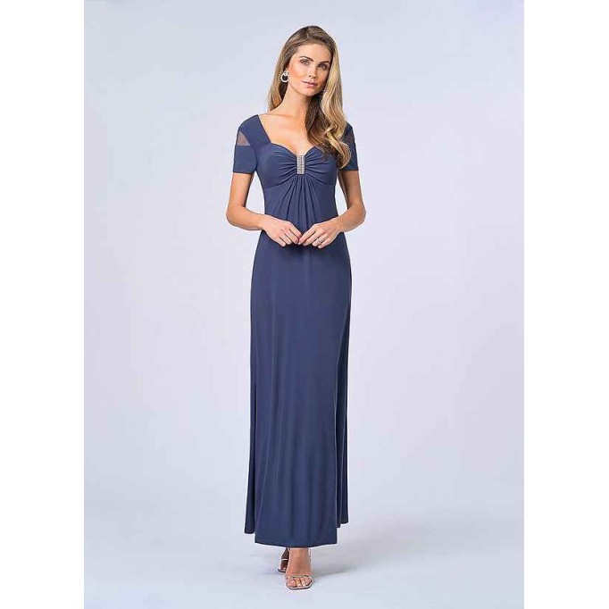 UpStudio Illusion Cap Sleeved Jersey Gown