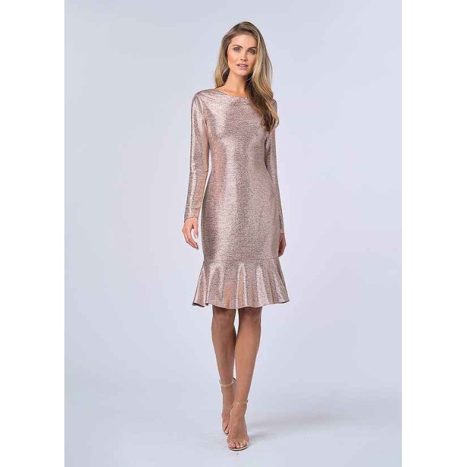 UpStudio Metallic Foiled Shift Dress