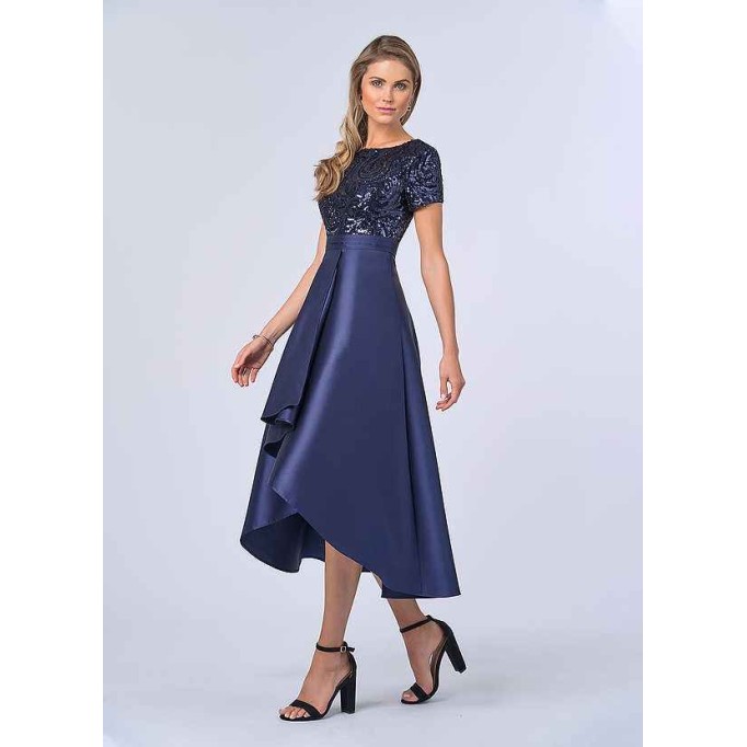 UpStudio Sequin Bodice and Mikado Skirt Dress