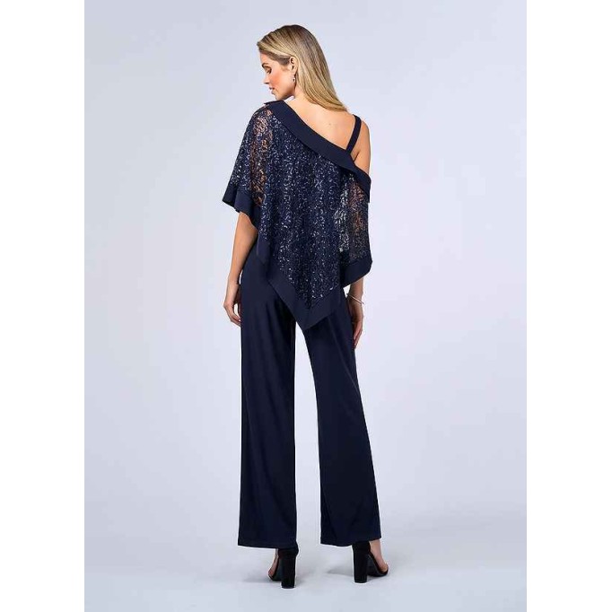 UpStudio One Shoulder Sequin Top and Pant Set