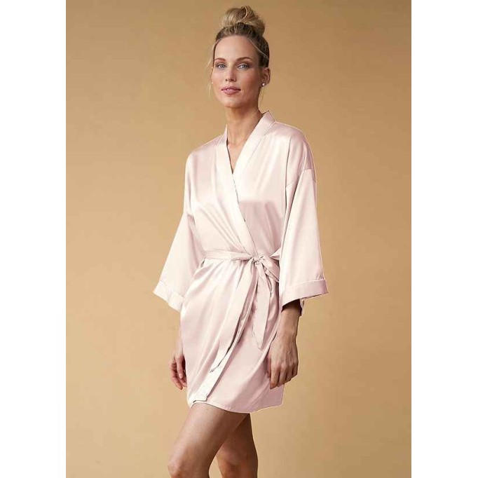 Pre-Wedding Embroidered Bridesmaid Satin Robe