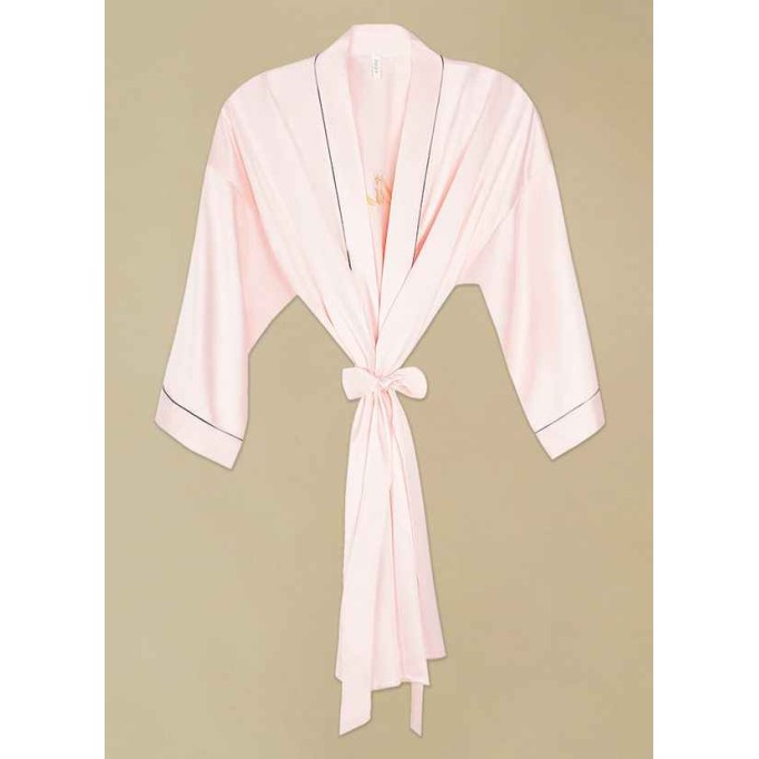 Pre-Wedding Embroidered Bridesmaid Satin Robe