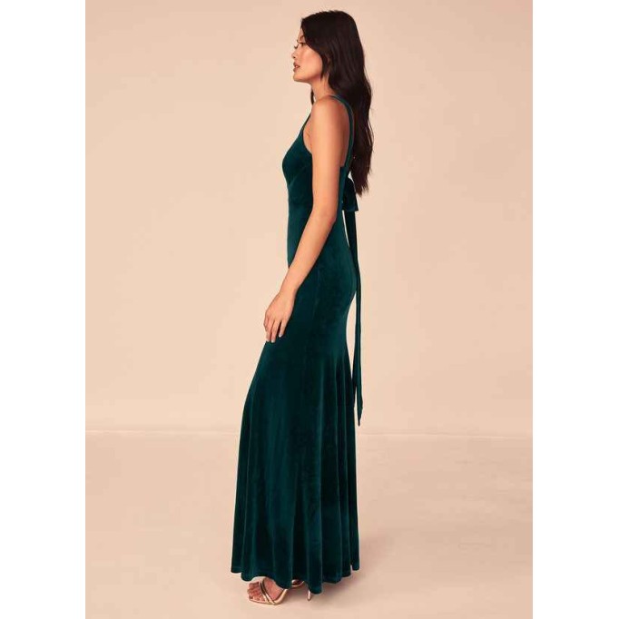 Blush Mark Falling for You Velvet Maxi Dress