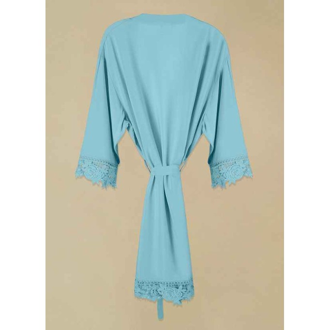 Floral Lace and Cotton Robe