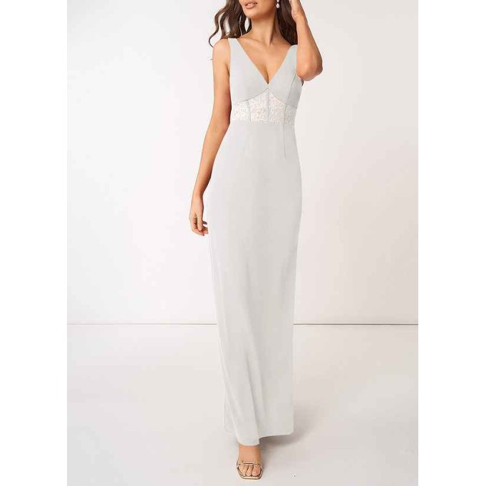 AZ Occasions Modern Romance Stretch Crepe Maxi Dress