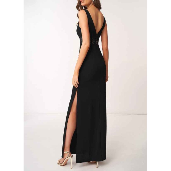 AZ Occasions Modern Romance Stretch Crepe Maxi Dress