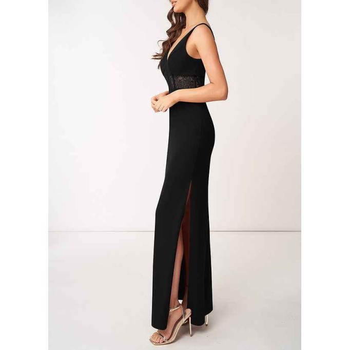 AZ Occasions Modern Romance Stretch Crepe Maxi Dress