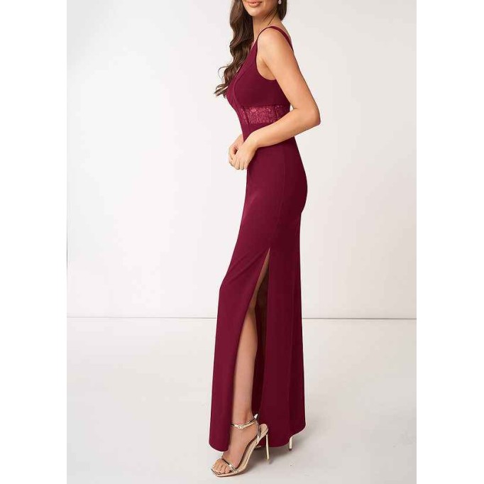 AZ Occasions Modern Romance Stretch Crepe Maxi Dress