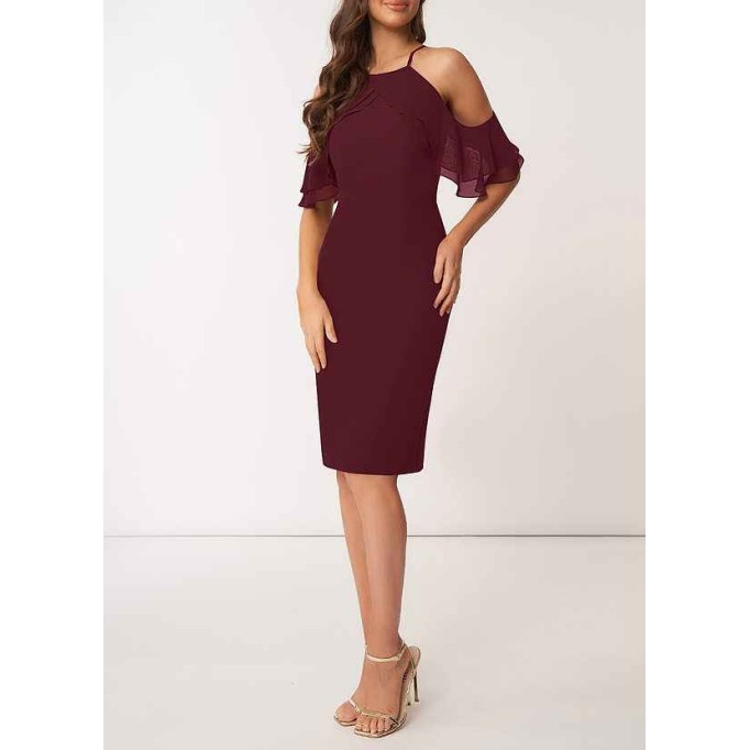 AZ Occasions So Lovely Chiffon Midi Dress